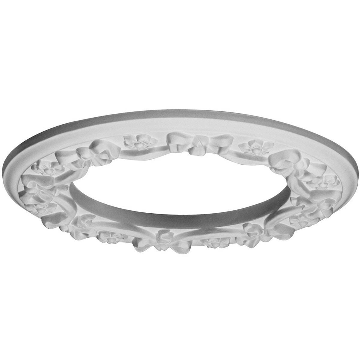 12 1/4x22OD x 7 1/2x22ID x 7/8x22P Ribbon with Bow Ceiling Medallion D31680