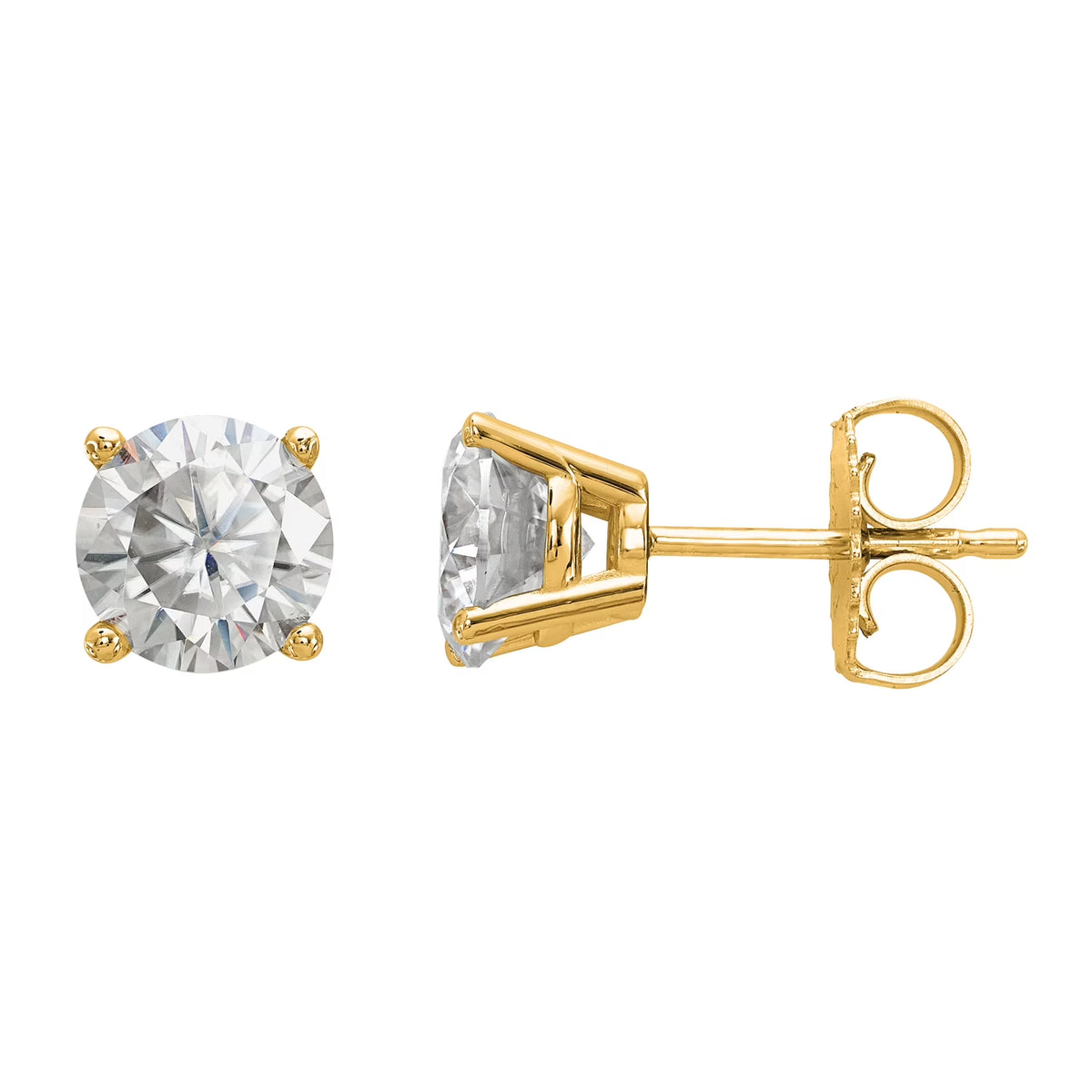 14K Yellow Gold Lab Grown Diamond Earrings G229
