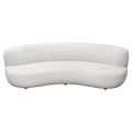 White Faux Sheepskin Curved Sofa V6064