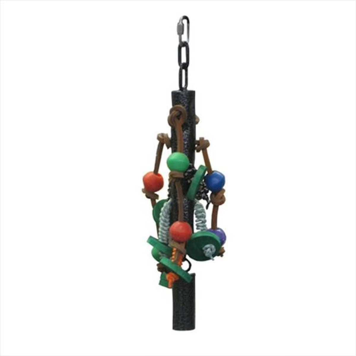 Black Metal Pipe Bell Toy With Rope I551