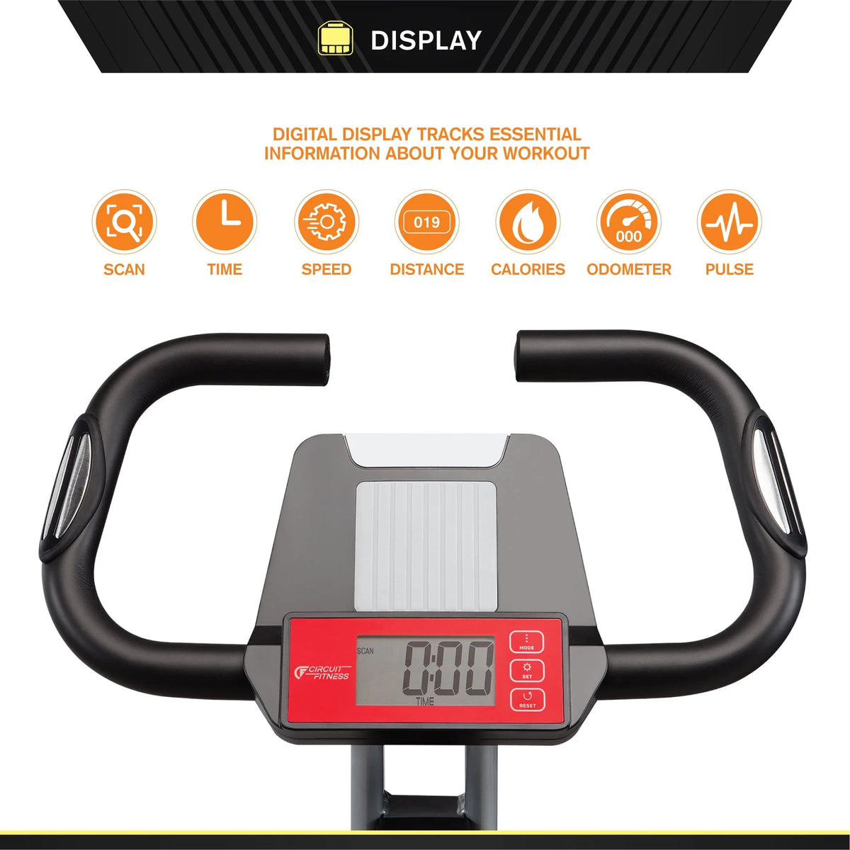 Folding Upright Exercise Bike with Adjustable Resistance B2896
