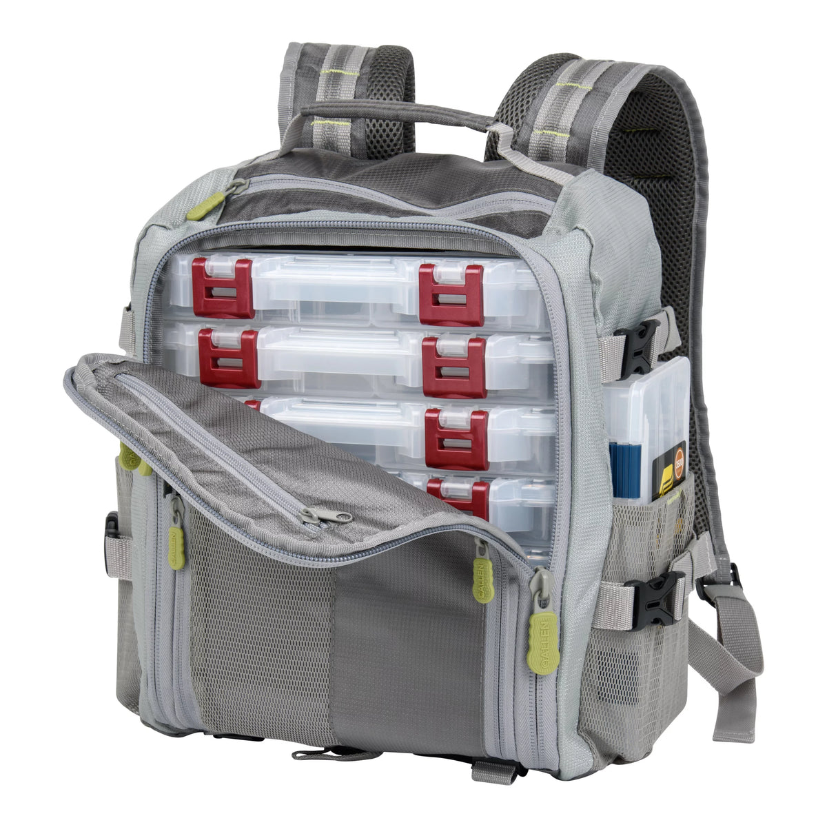Compact Fishing Backpack, 17.6 liters, Gray/Lime U299014