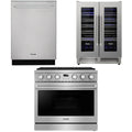 36 Gas Range, Dishwasher and Wine Cooler W80631