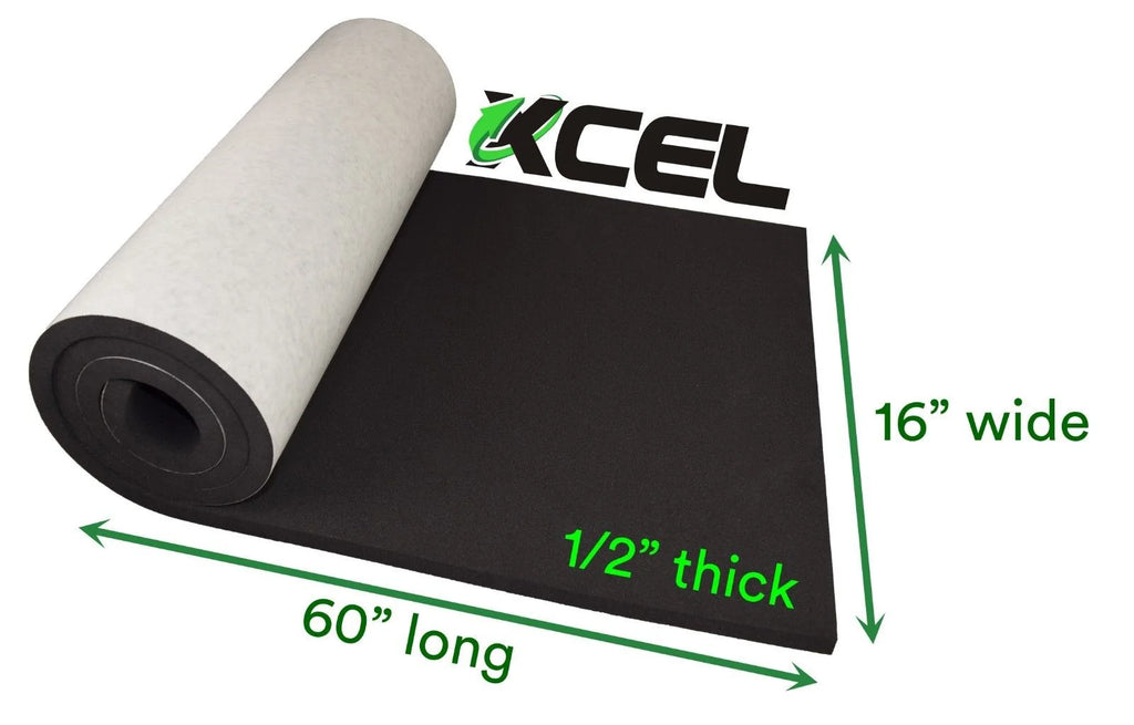Marine Foam Rolls Sheets with Adhesive Closed Cell Foam Padding Neoprene Foam Cosplay Easy Cut - Various Sizes (60" x 16" x 1/2" (1 Pack), Black, 1) V861046