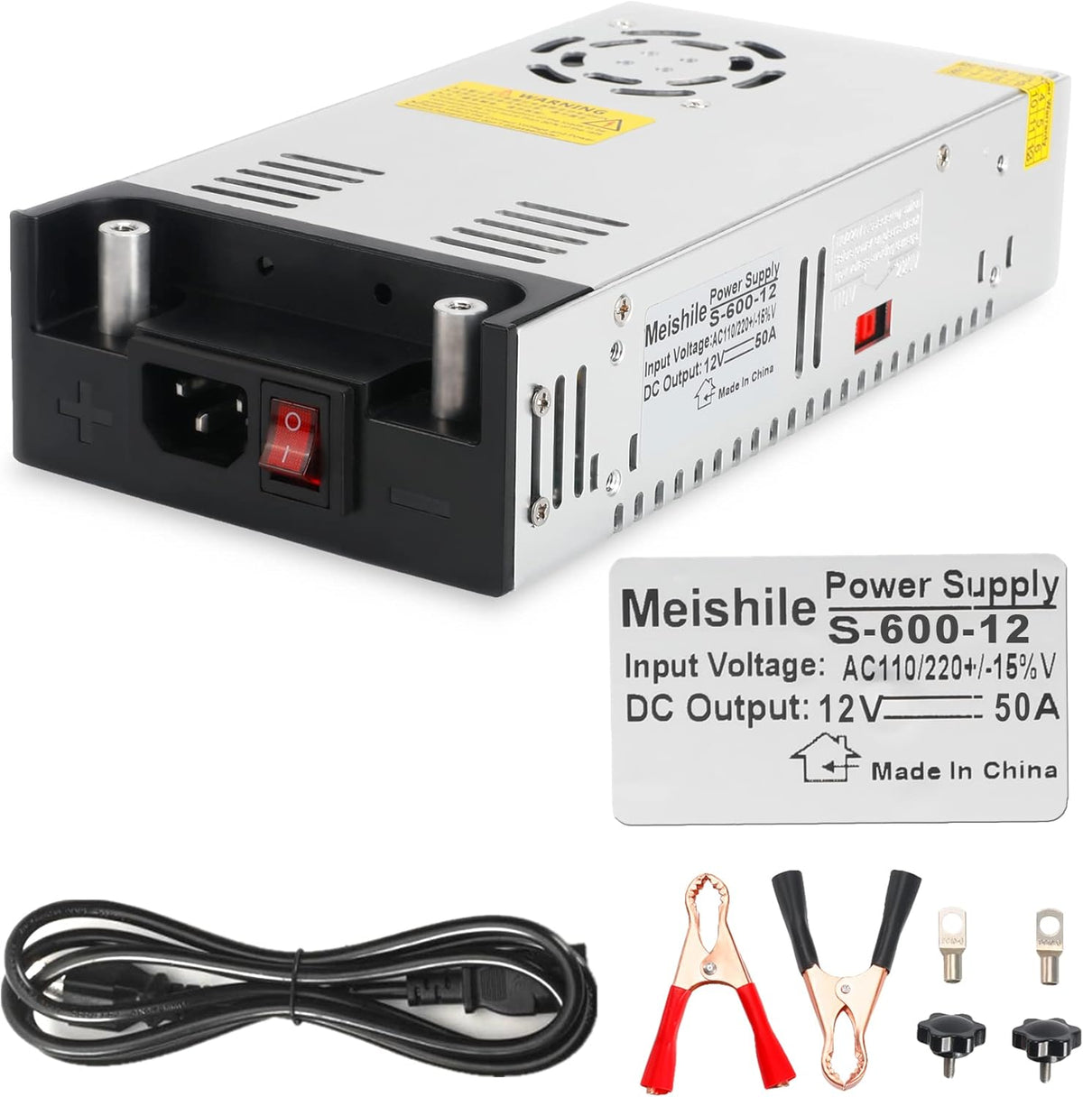 DC 12V 50A 600W Switching Power Supply, Pack of 2 I4235
