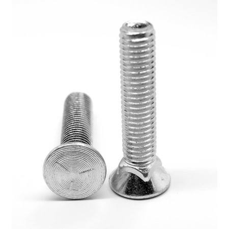 3/8 inch-16 x 2 inch Coarse Thread Grade 5 Plow Bolt Flat Head Medium Carbon Steel Zinc Plated Pk 300 K418