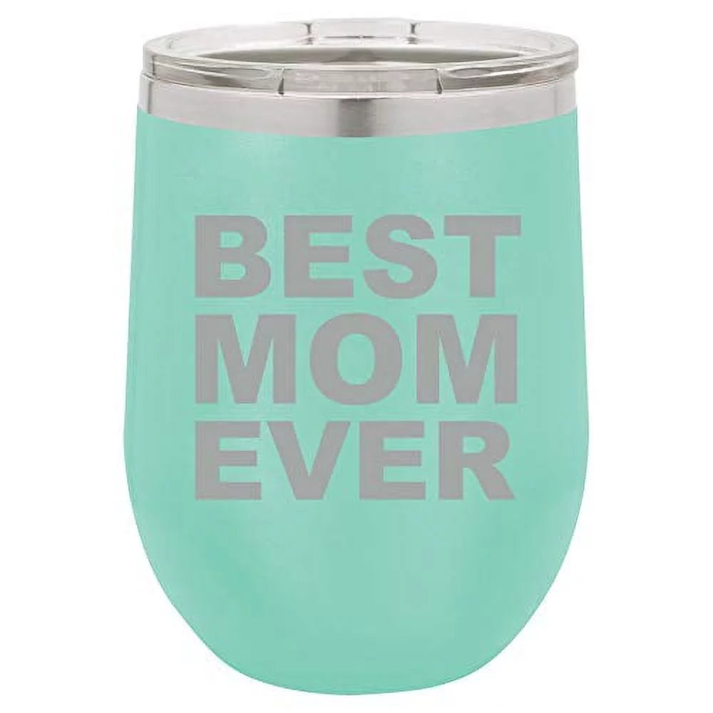 12 oz Double Wall Vacuum Insulated Stainless Steel Stemless Wine Tumbler with Lid Q8775