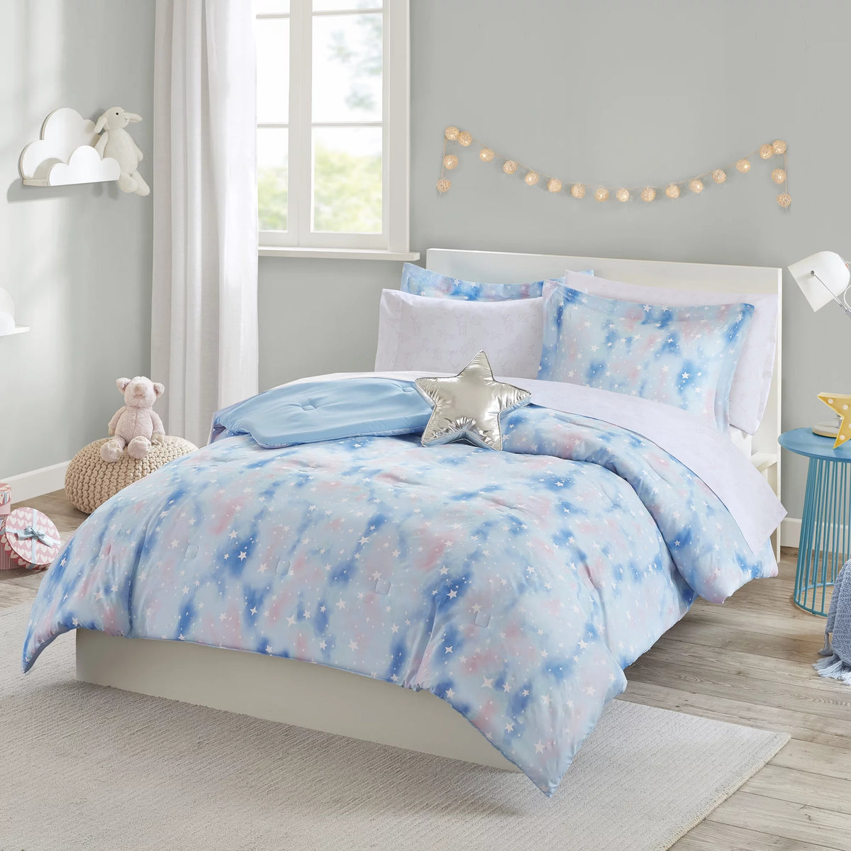 Queen Glow in the Dark Bed in a Bag Comforter Set B115
