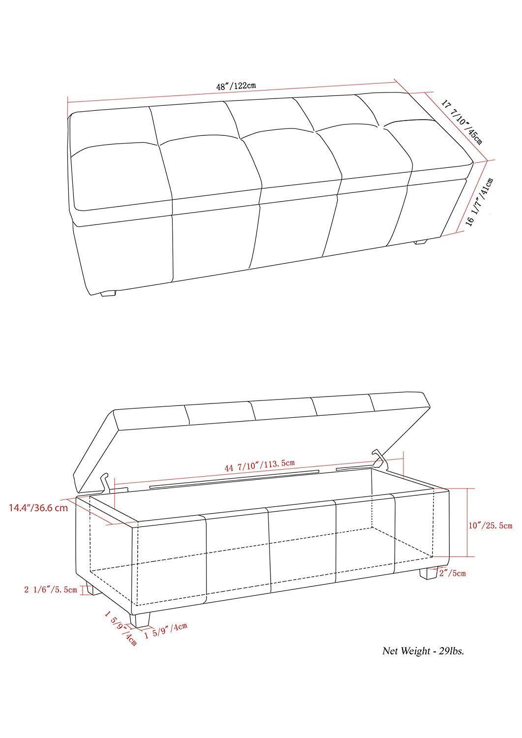 Upholstered Storage Bench G287541