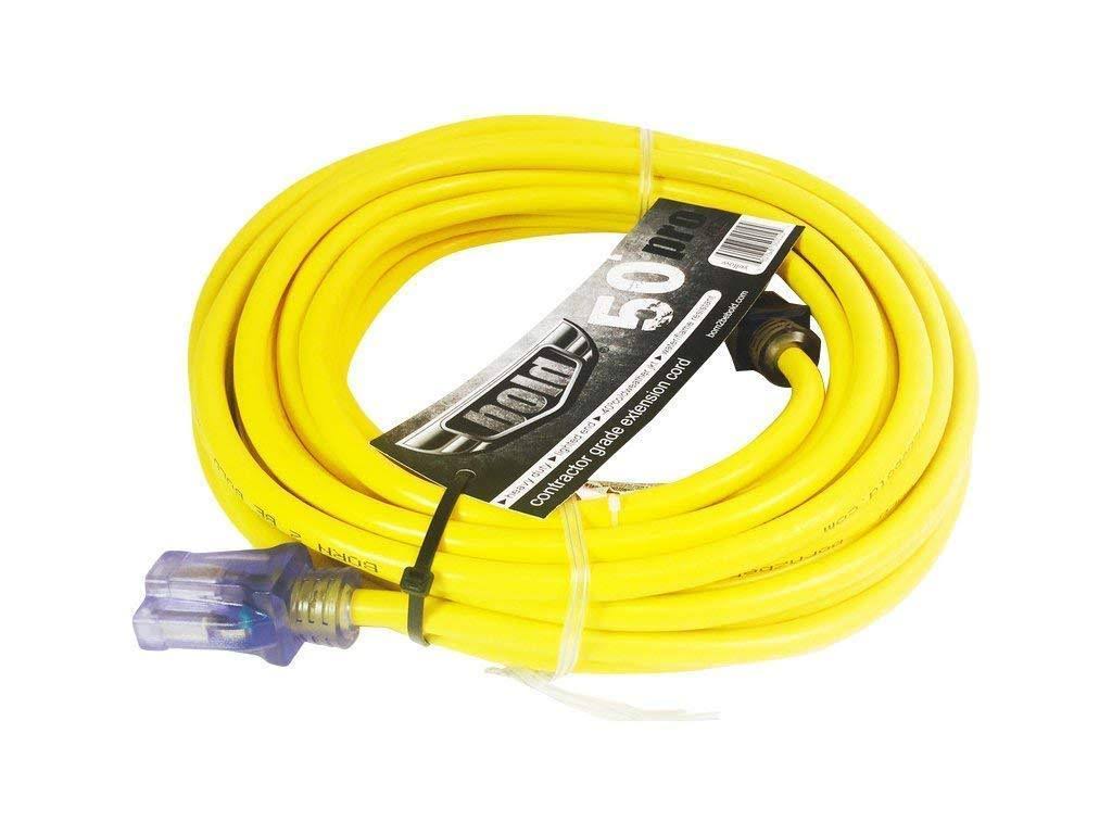 12 Gauge 50' Yellow Extension Cord E8131