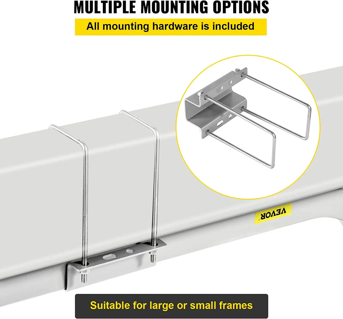 22 in. Steel Boat Trailer Guide-on with White PVC Tube Covers Q76741