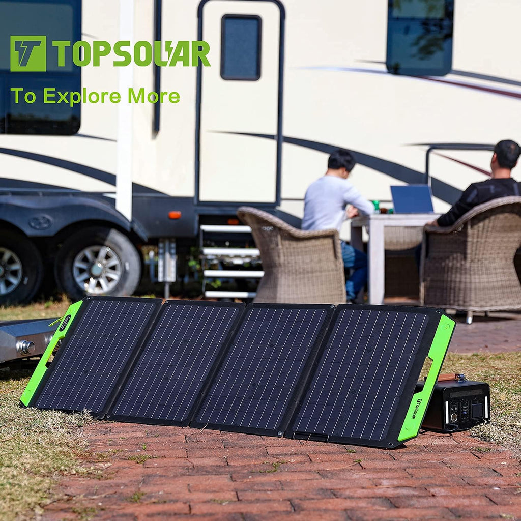 120W Foldable Portable Solar Panel Charger with Dual USB Ports & DC Output F167