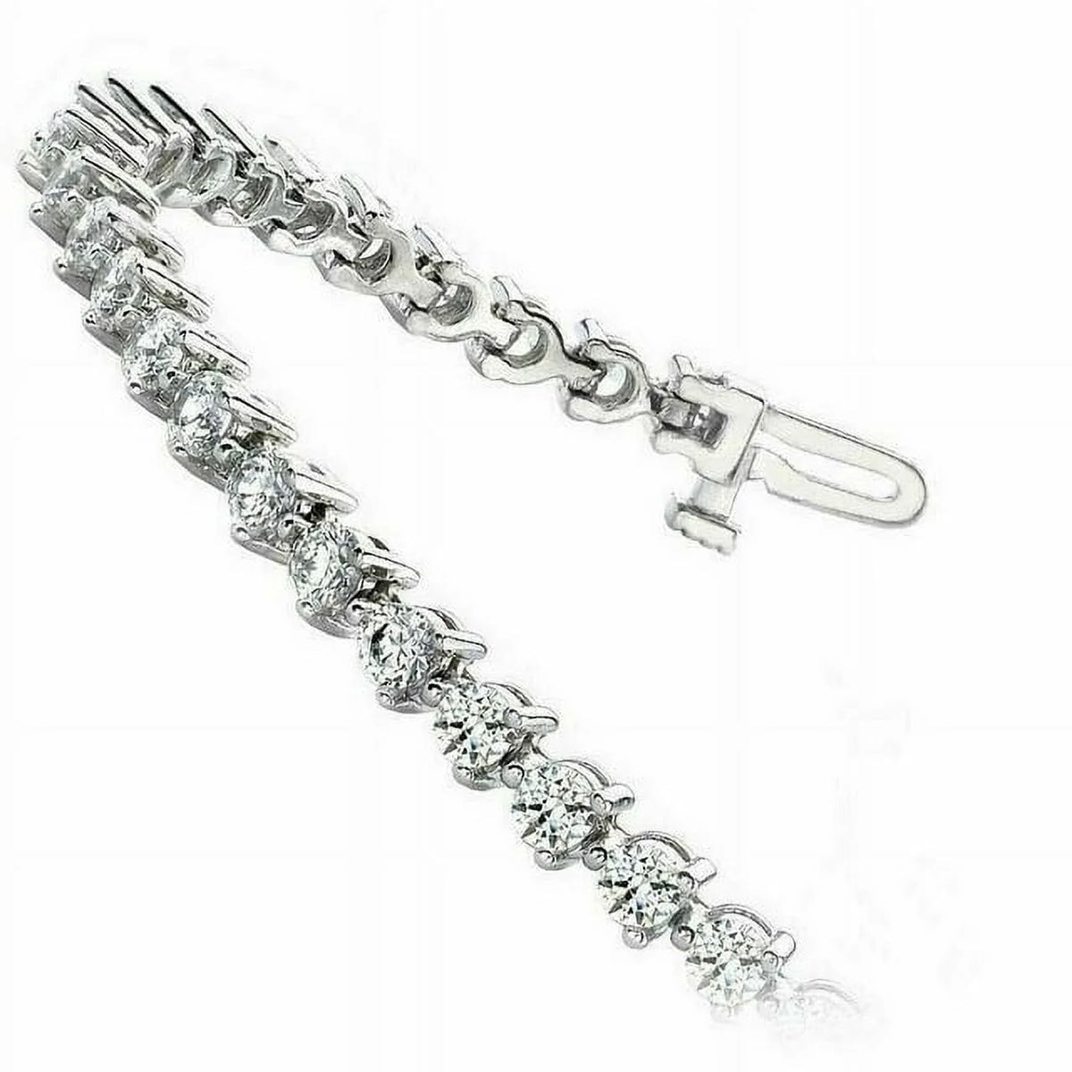14K White Gold Tennis Bracelet N335932