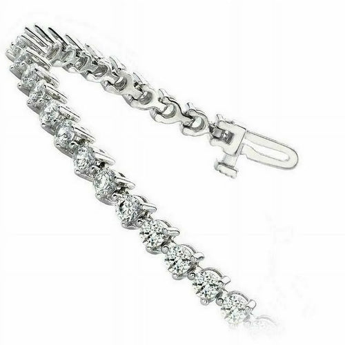 14K White Gold Tennis Bracelet N335932