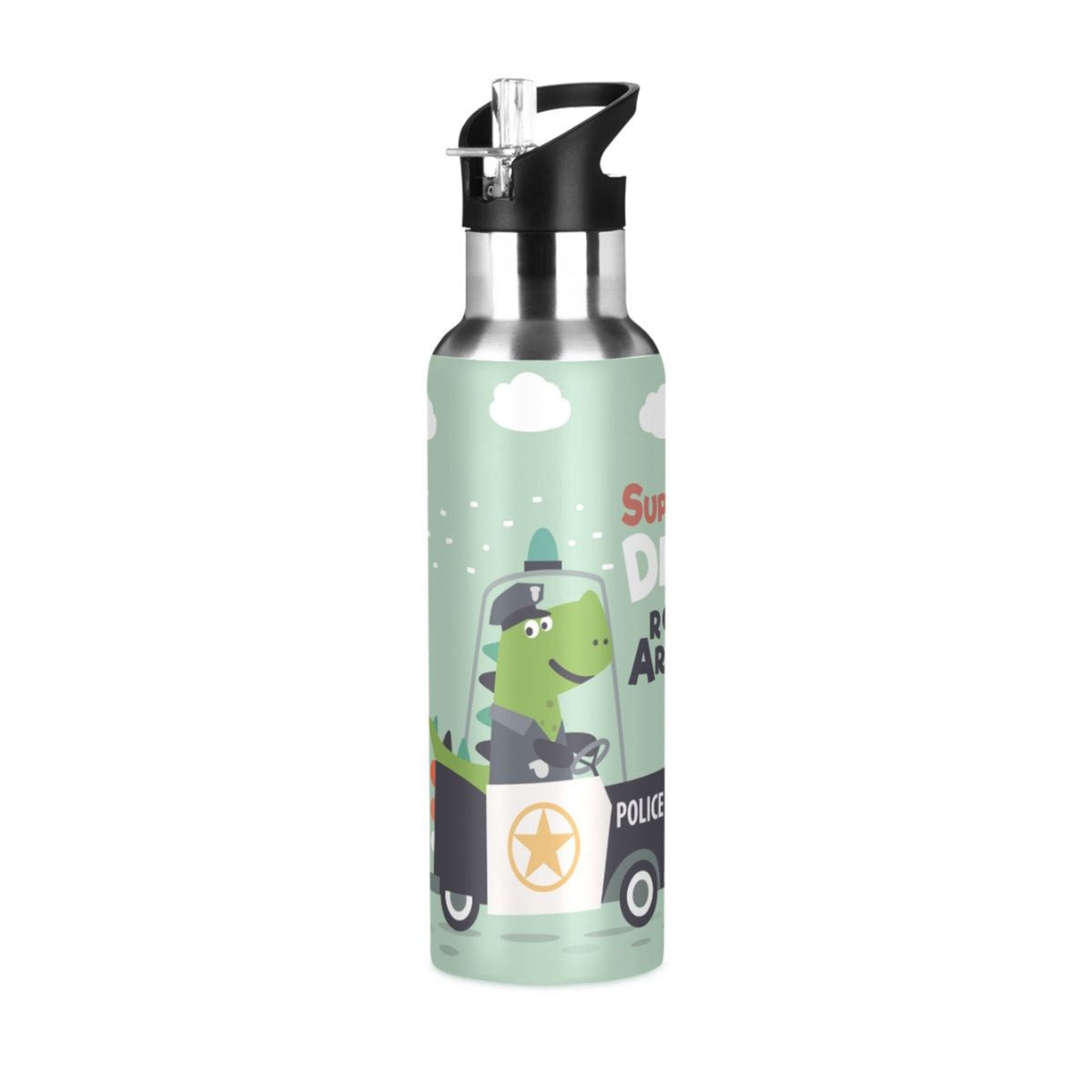 Stainless Steel Water Bottle with Straw Lid Vacuum Insulated 20 OZ H1715