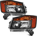 Black Housing Amber Reflector Clear Lens Headlight Assembly Z673