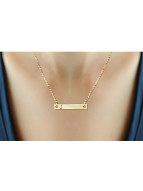 14K Gold Over Silver Bar Necklace A568421
