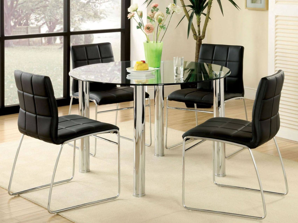 Glass Top Round Dining Table O217408