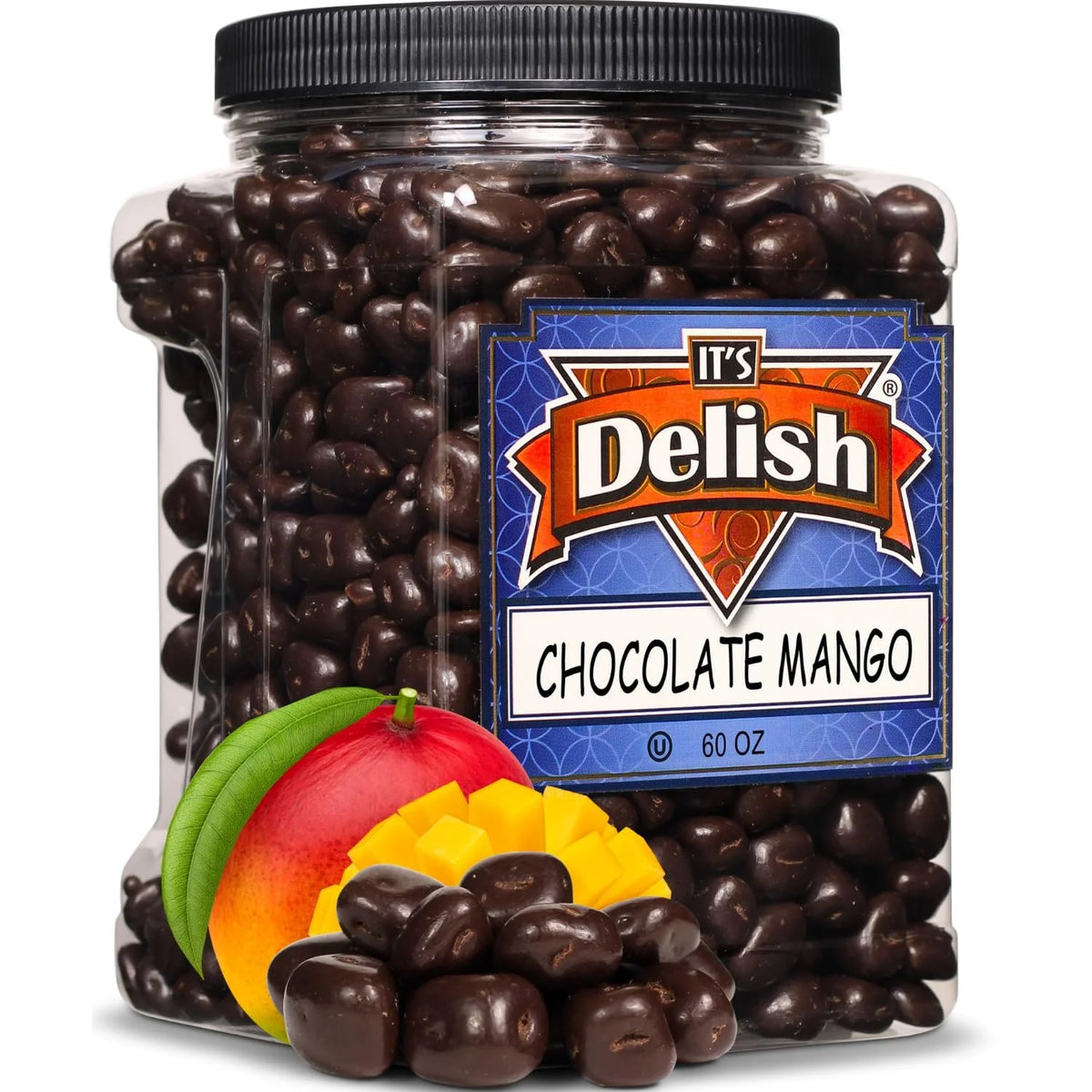 Dark Chocolate Covered Dried Mango 60 OZ Vegan Non-Dairy Kosher Z59042