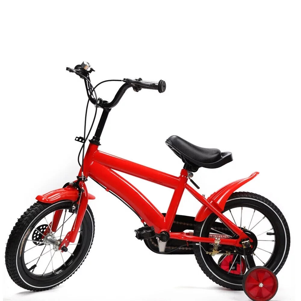 Yellow 14 Inch Kids Bike with Training Wheels D322750