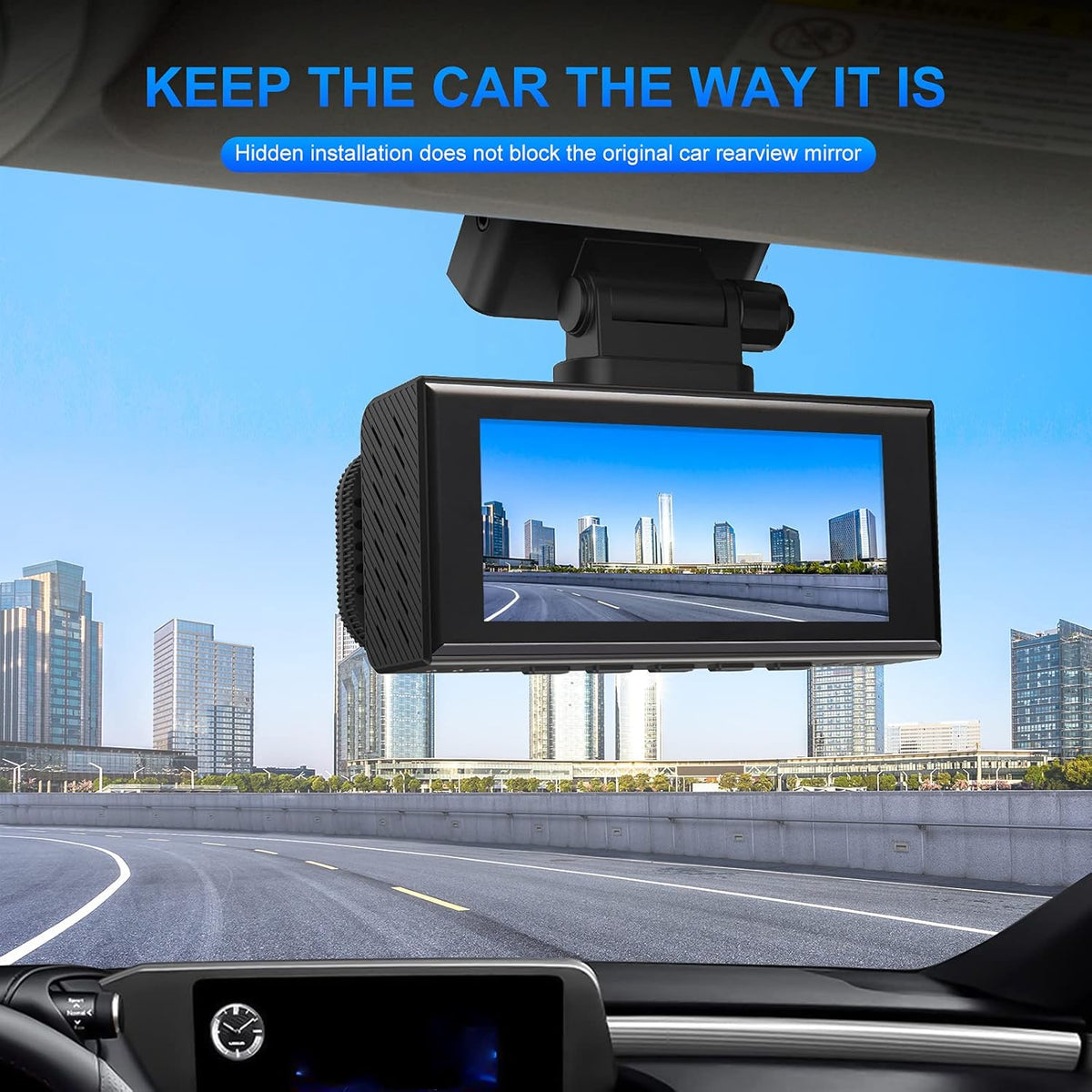 Dash Cam Front and Rear 2K Dual Dash Cam with 3.16 IPS Touchscreen L23363