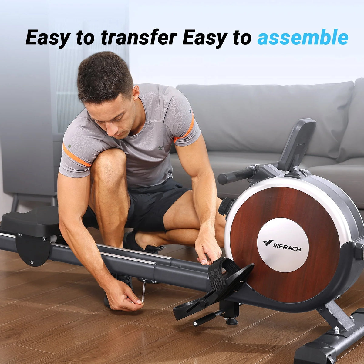 Magnetic Rowing Machine Quiet 16 Levels of Resistance Bluetooth Black Rower V2278