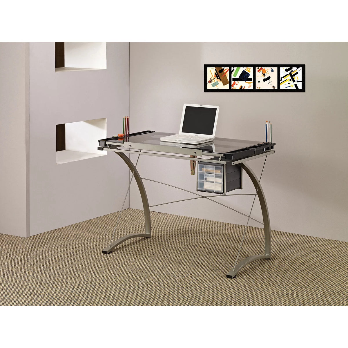 Drafting Desk with 3-drawer J66919
