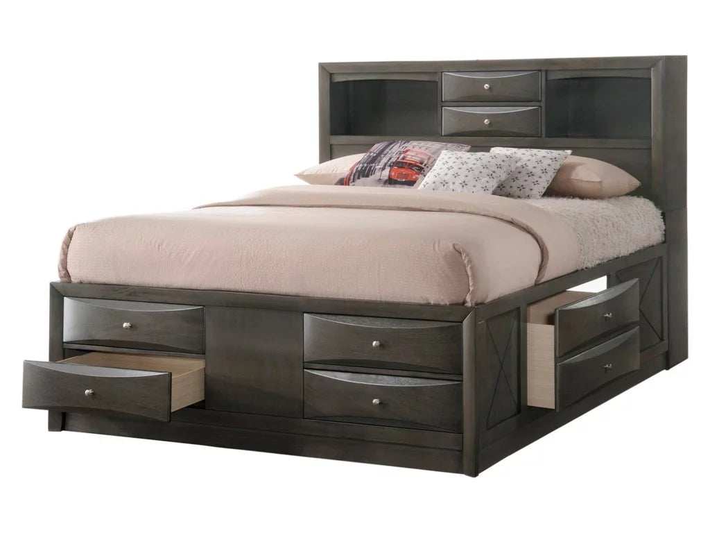 Queen Size 6pc Solid Wood Bedroom Set P87179
