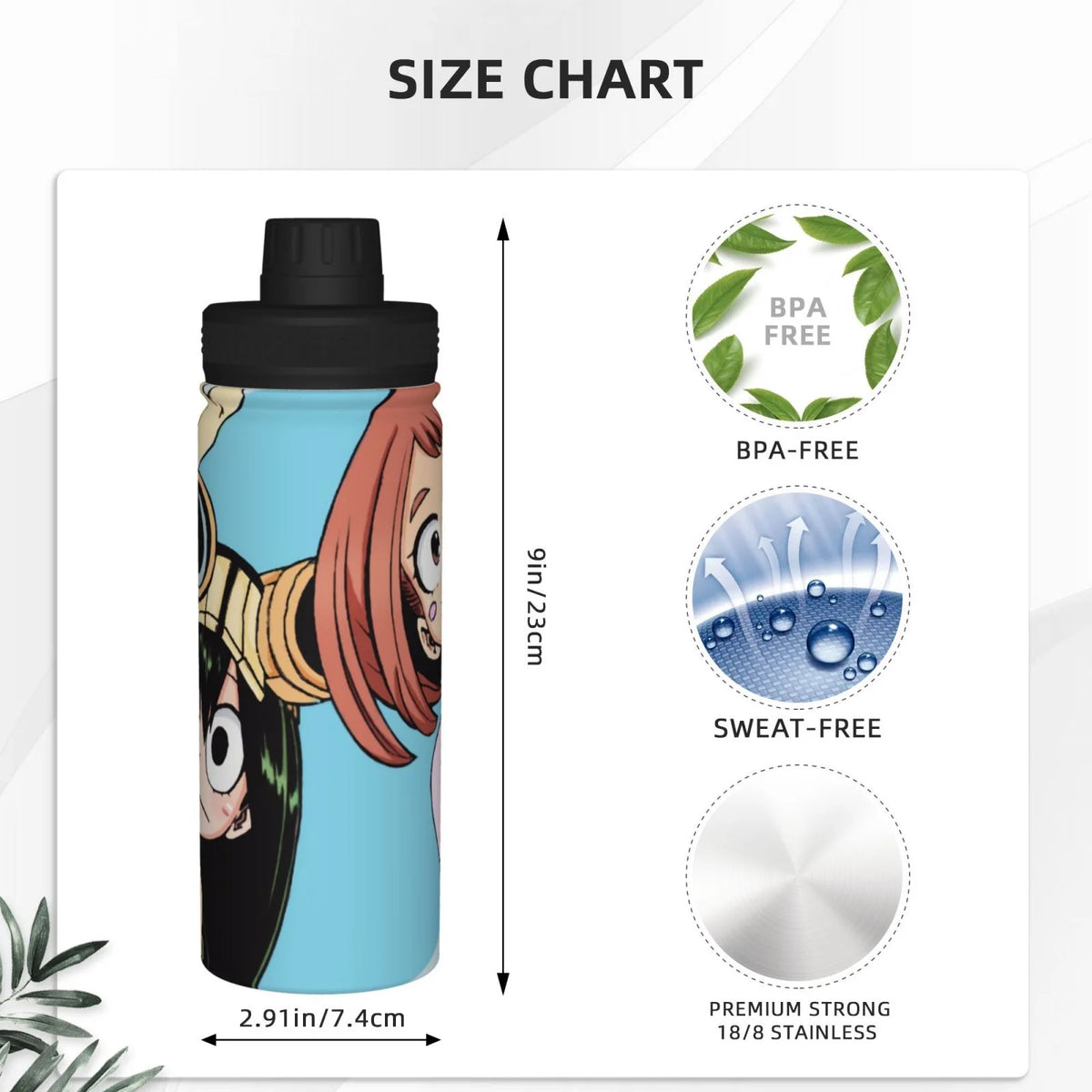 18OZ Stainless Steel Insulated Water Bottle Z3761