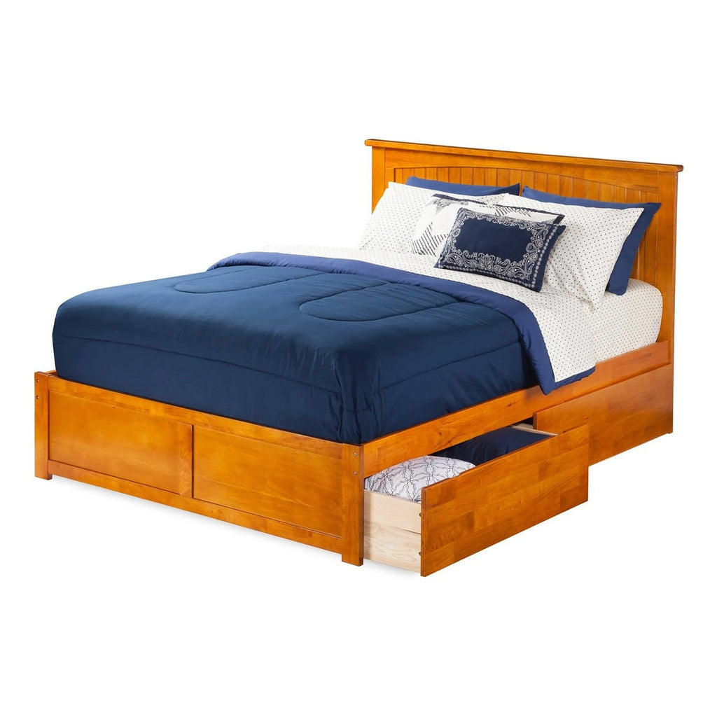 Queen Caramel Latte Bed with Open Foot N1498