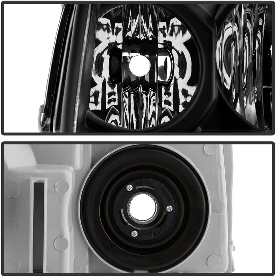 Black 2003 2005 Toyota 4Runner Headlights Headlamps Driver Passenger Side Q37524
