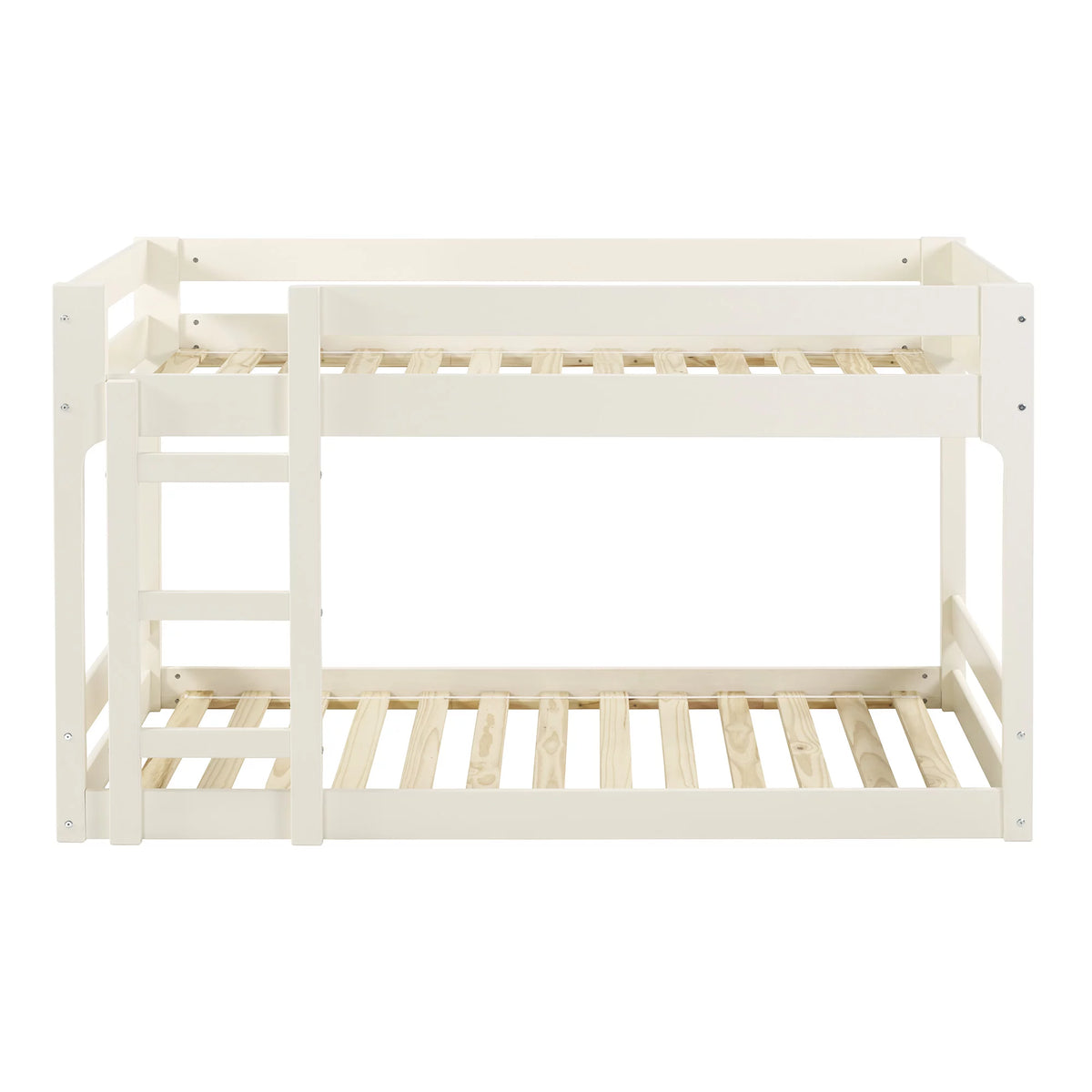 Modern Twin Over Twin Bunk Bed, White M41504