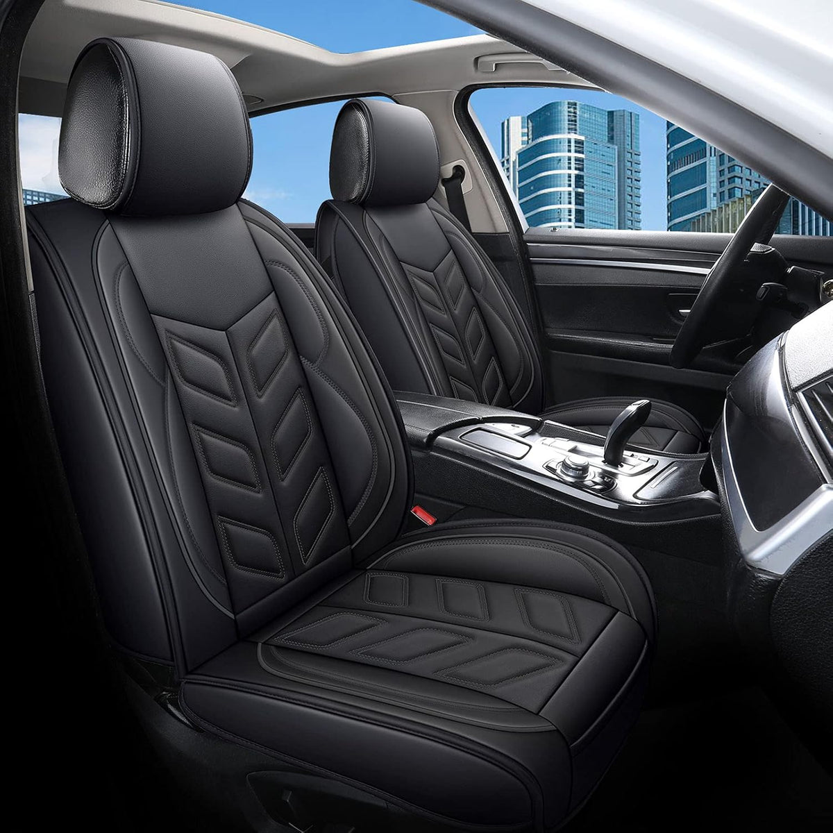 Faux Leather Waterproof Car Seat Covers Front Seat T429267