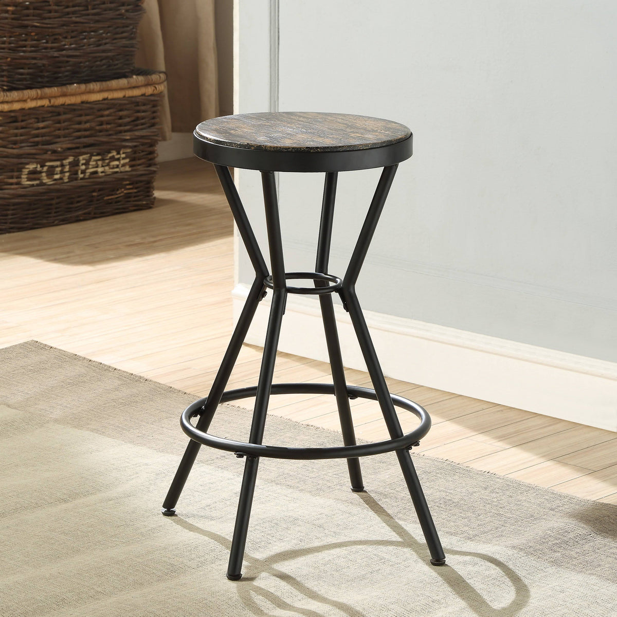 Black Industrial Vintage Bar Stool R803