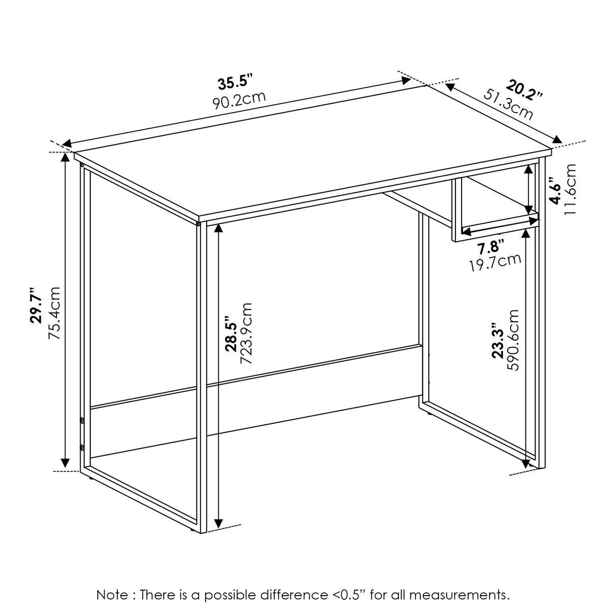 French Oak Grey Study Desk A315