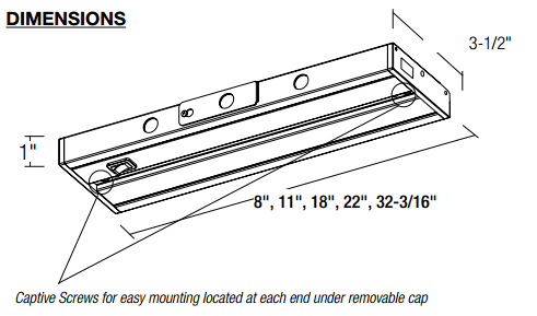 22x22 LED Undercabinet White J798
