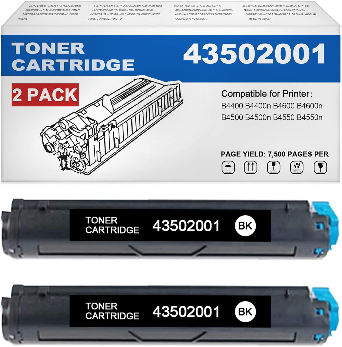 2 Pack Black Toner Cartridge E944907